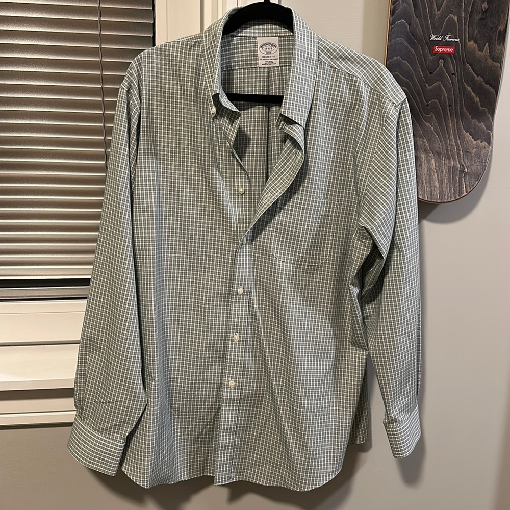 Brooks Brothers Green Button Down